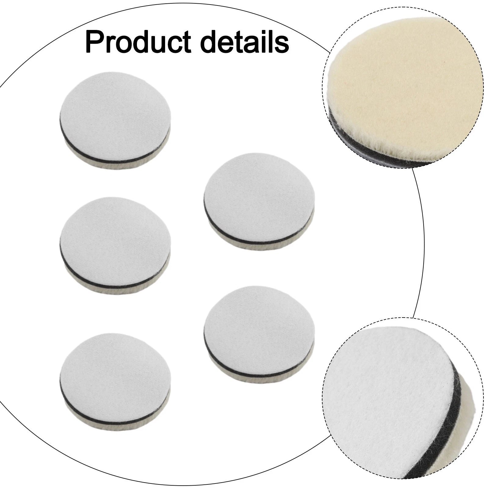5X Wool Polishing Pads for Auto Care and Glass Finish