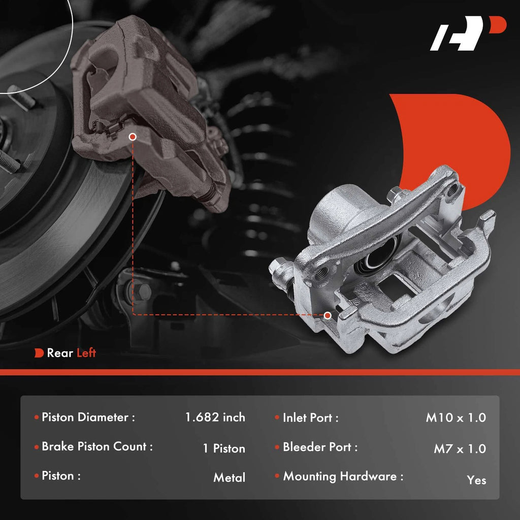 Disc Brake Caliper with Bracket Rear Left for Infiniti G35 M35 (2003–2008)