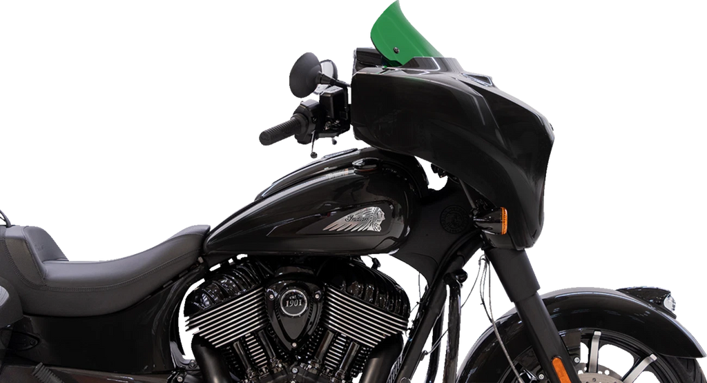 Klock Werks Kolor Flare Windshield 10" Green for Harley Davidson (2014–2023) KWW-04-0639
