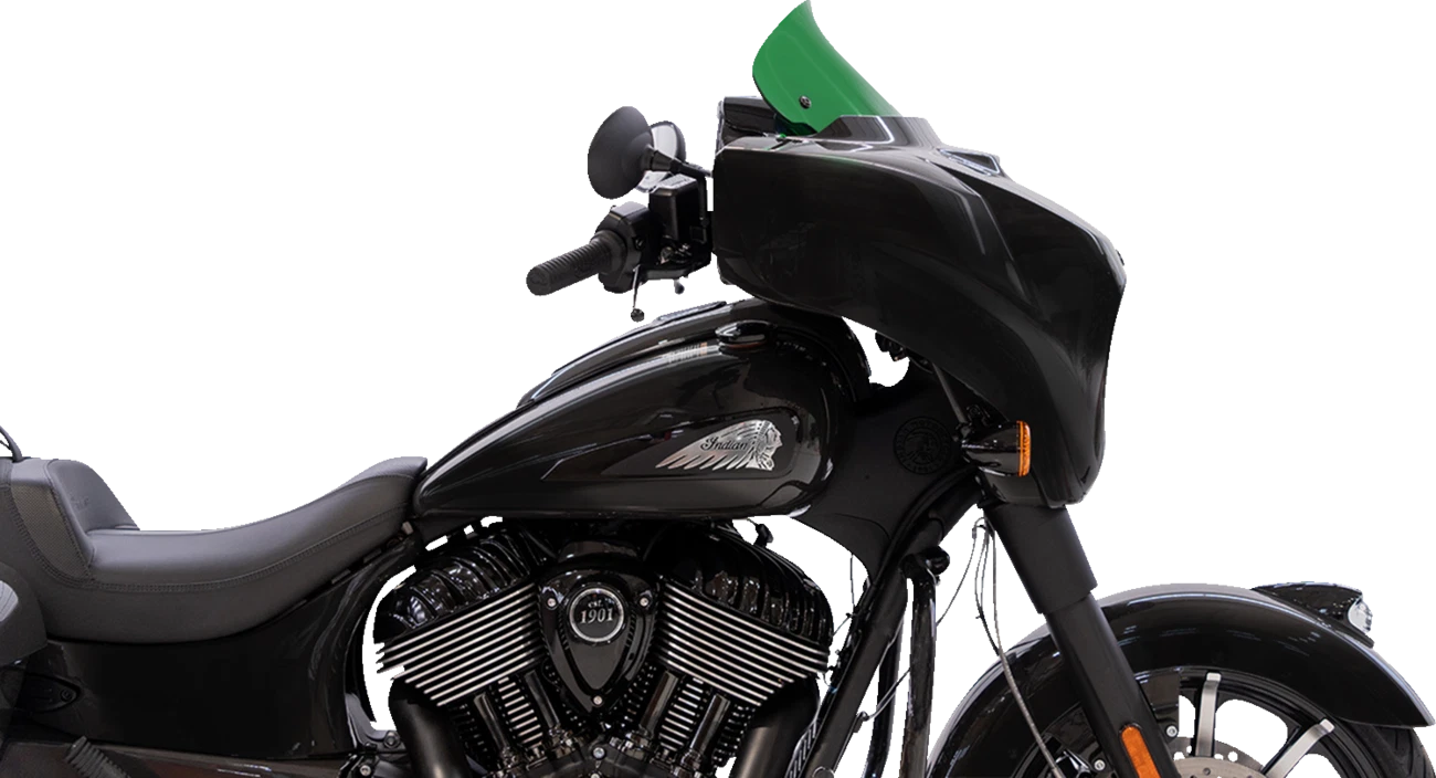 Klock Werks Kolor Flare Windshield 10" Green for Harley Davidson (2014–2023) KWW-04-0639
