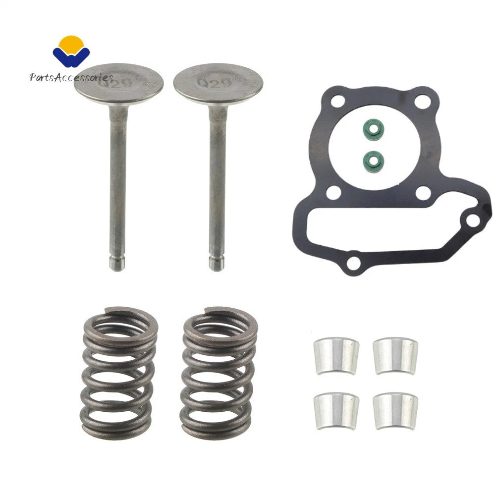 Cylinder Head Intake Exhaust Valve Kit for Yamaha Grizzly 125 YFM125 (2004–2013)