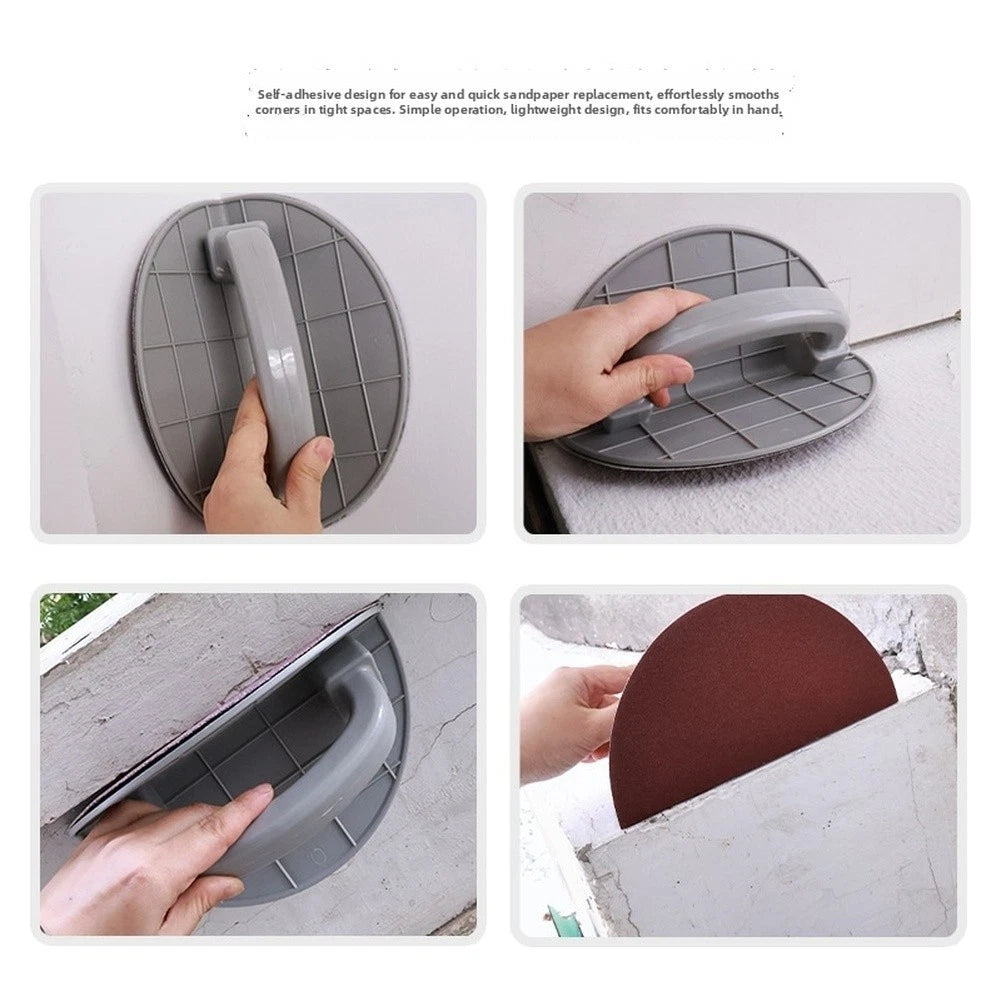 9 Inch Sandpaper Holder for Tight Spaces (SEMI Circle Shape Design)