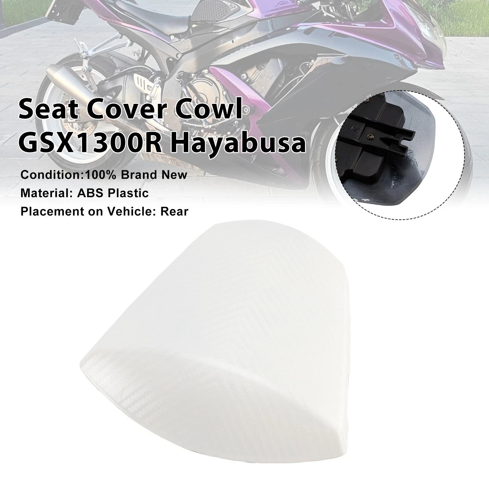 Rear Seat Fairing Cover for Suzuki GSXR600 GSXR750 (2011–2026) White