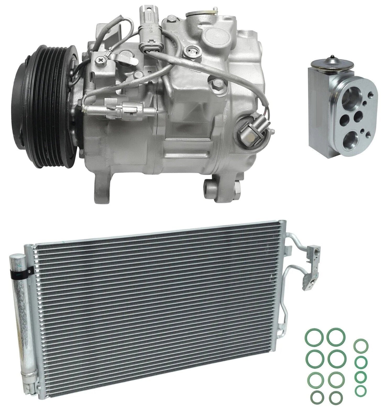 A/C Compressor Kit With Condenser for BMW 328i 2.0L Turbo (2013–2013)