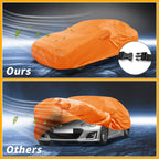 Waterproof Car Cover for Subaru BRZ (2013–2021) - Orange Cotton, Zipper