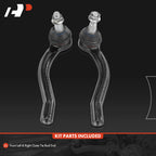 2X Front Outer Tie Rod End for Infiniti Q50 Q60 QX50 G37 (2014–2020)