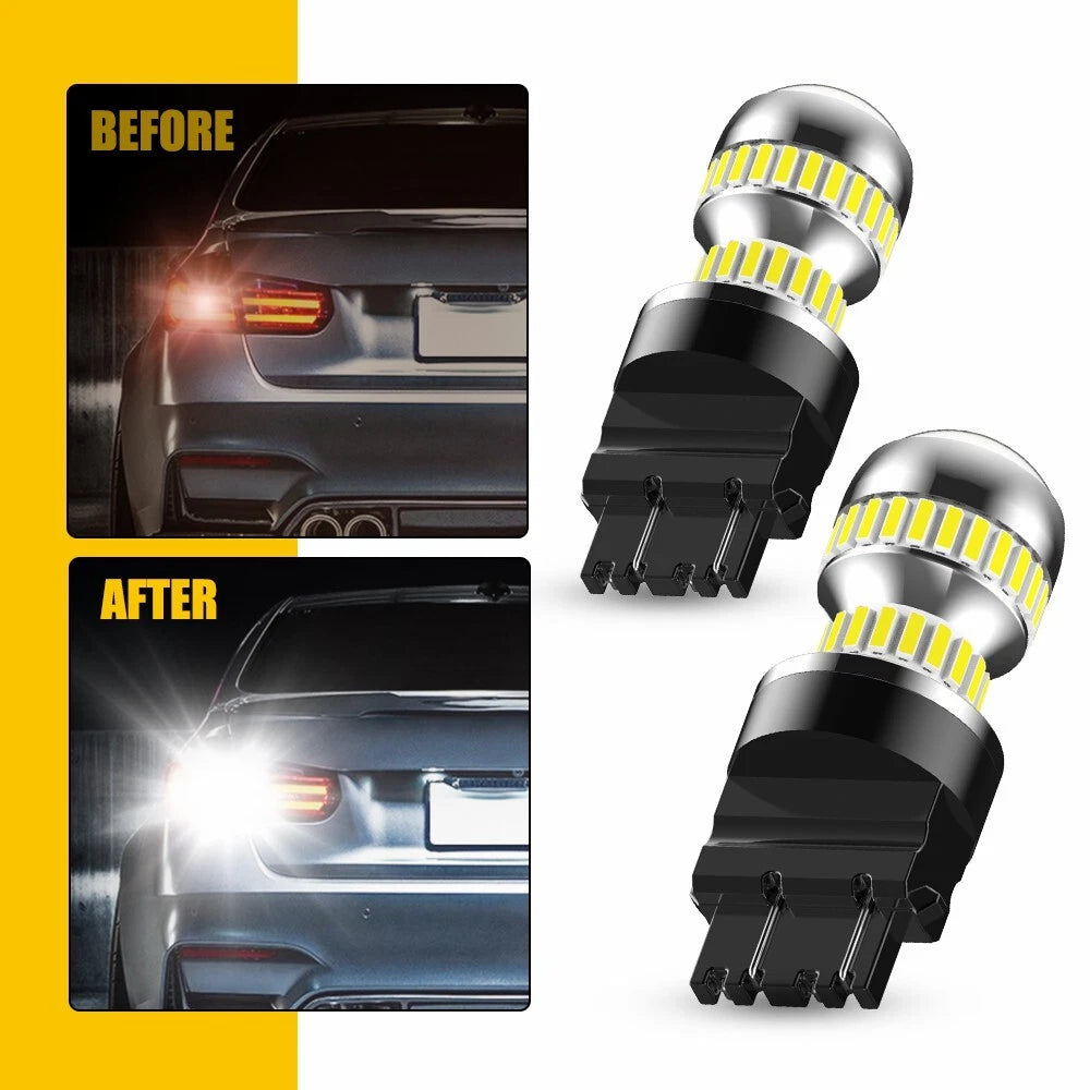 2X 3157 LED Reverse Tail Brake Turn Signal Bulb for Various Models