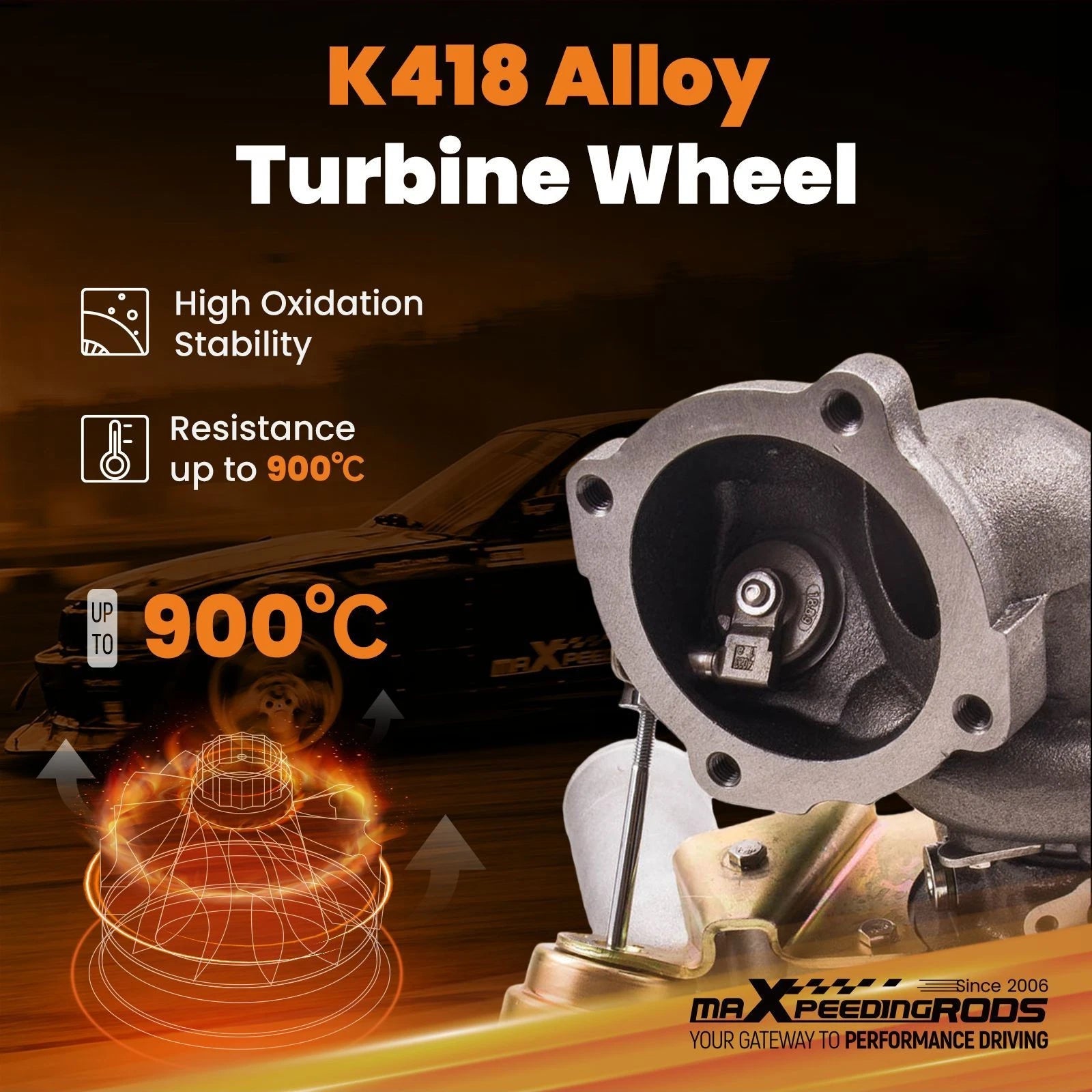 Turbocharger for Skoda Octavia Superb 1.8T (K03-053, 06A145704S, 06A145713B)