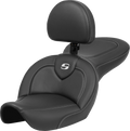 SADDLEMEN Roadsofa Seat with Backrest for FXDWG (1996–2003) - Carbon Fiber