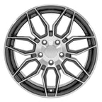 18 Inch Gunmetal Machined Wheel Replacement for 1988-1996 Chevy Corvette