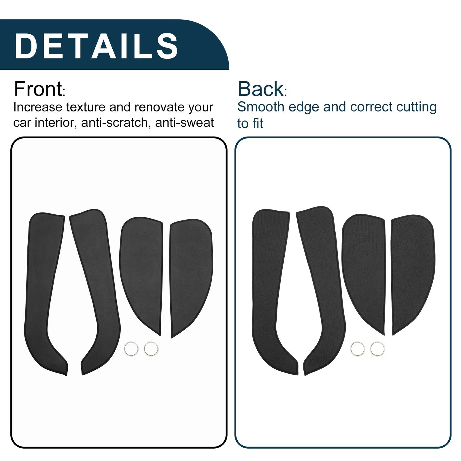 Set of 1 Car Door Leather Anti Kick Pad Sticker for BMW 1 Series (2012–2013)