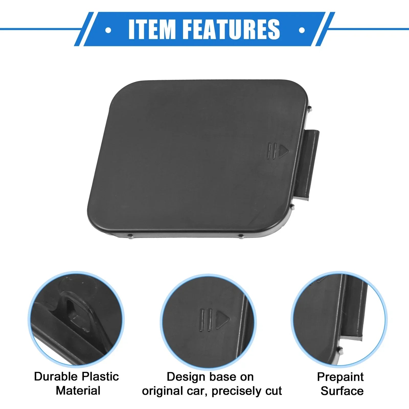 Rear Bumper Tow Hook Eye Hole Cover for Mercedes-Benz W220 S500 (2003-2005)