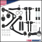 Set of 4 Control Arms Tie Rods Sway Bar for Ford F-150 F-250 Expedition