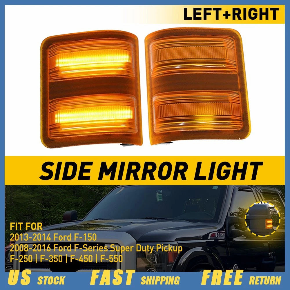 Amber LED Signal Lights for Ford F250 F350 F450 F550 (2008–2016)