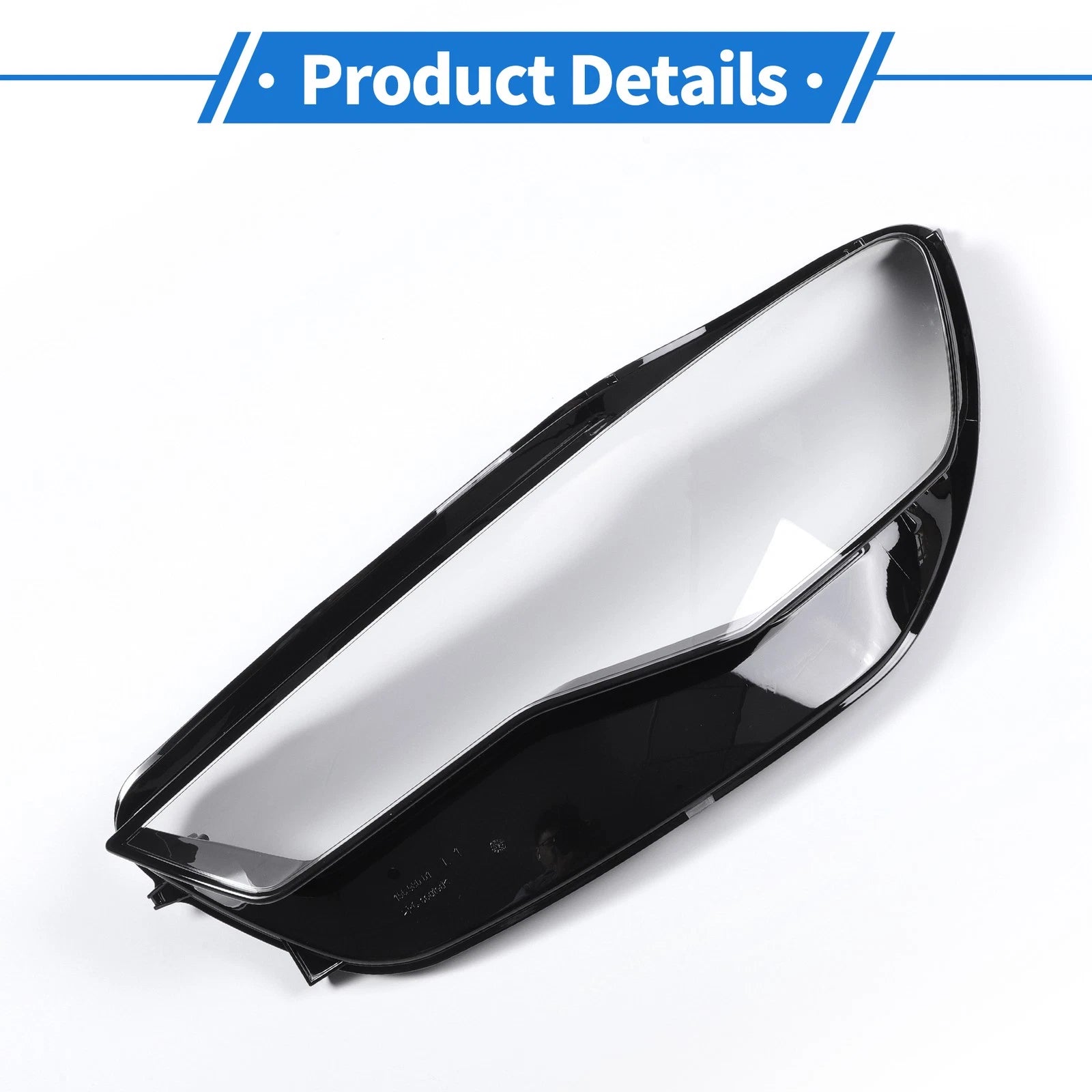 1 Pc Headlight Lens Cover for Audi A6 (2016–2018) Black