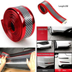 Car Sticker Red Carbon Fiber Rubber Sill Door Protector Edge Guard Strip for
