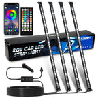 RGB LED Strip Lights for Car Interior Floor Decor (Universal)