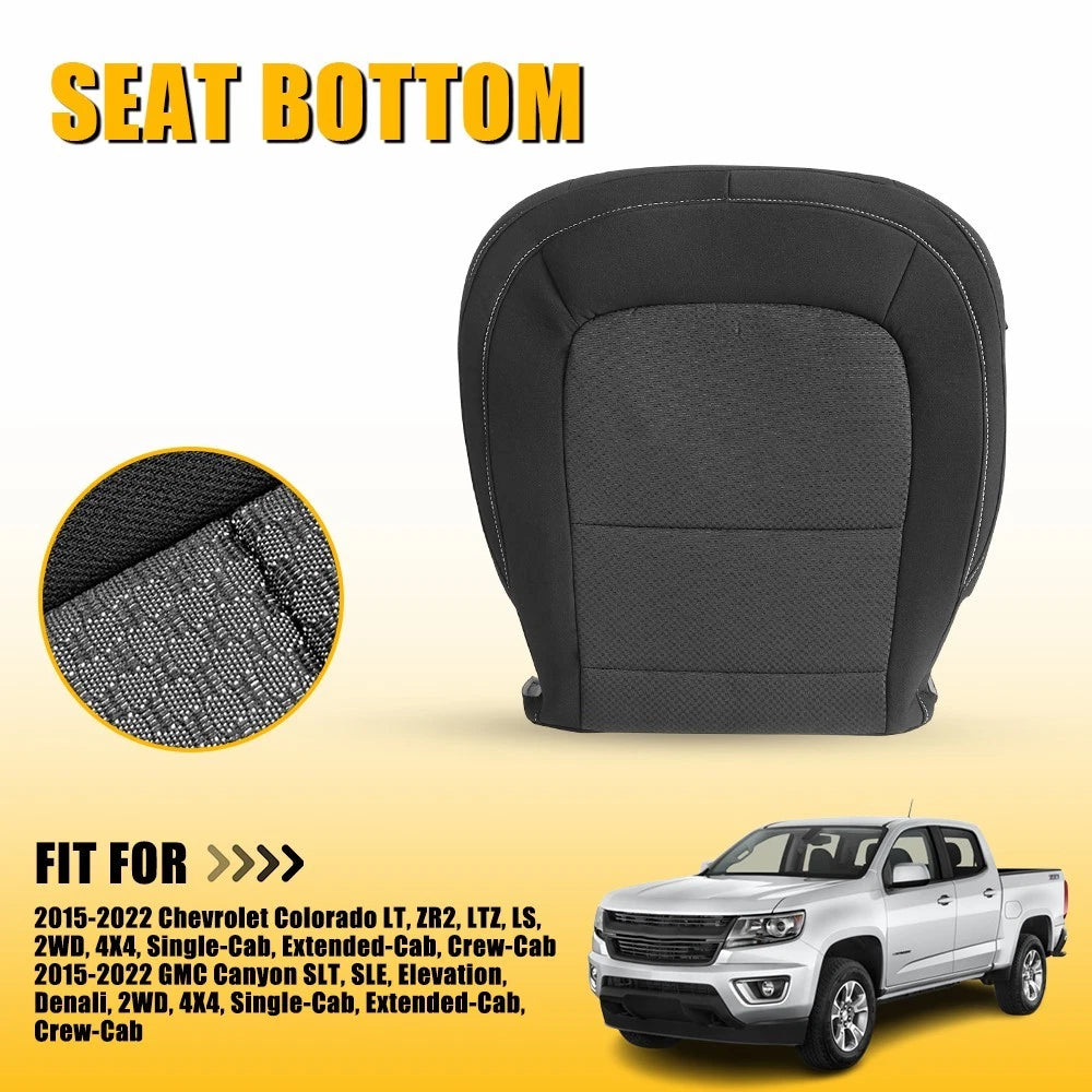 Left Bottom Cloth Seat Cover for Chevy Colorado GMC Canyon (2015–2022)
