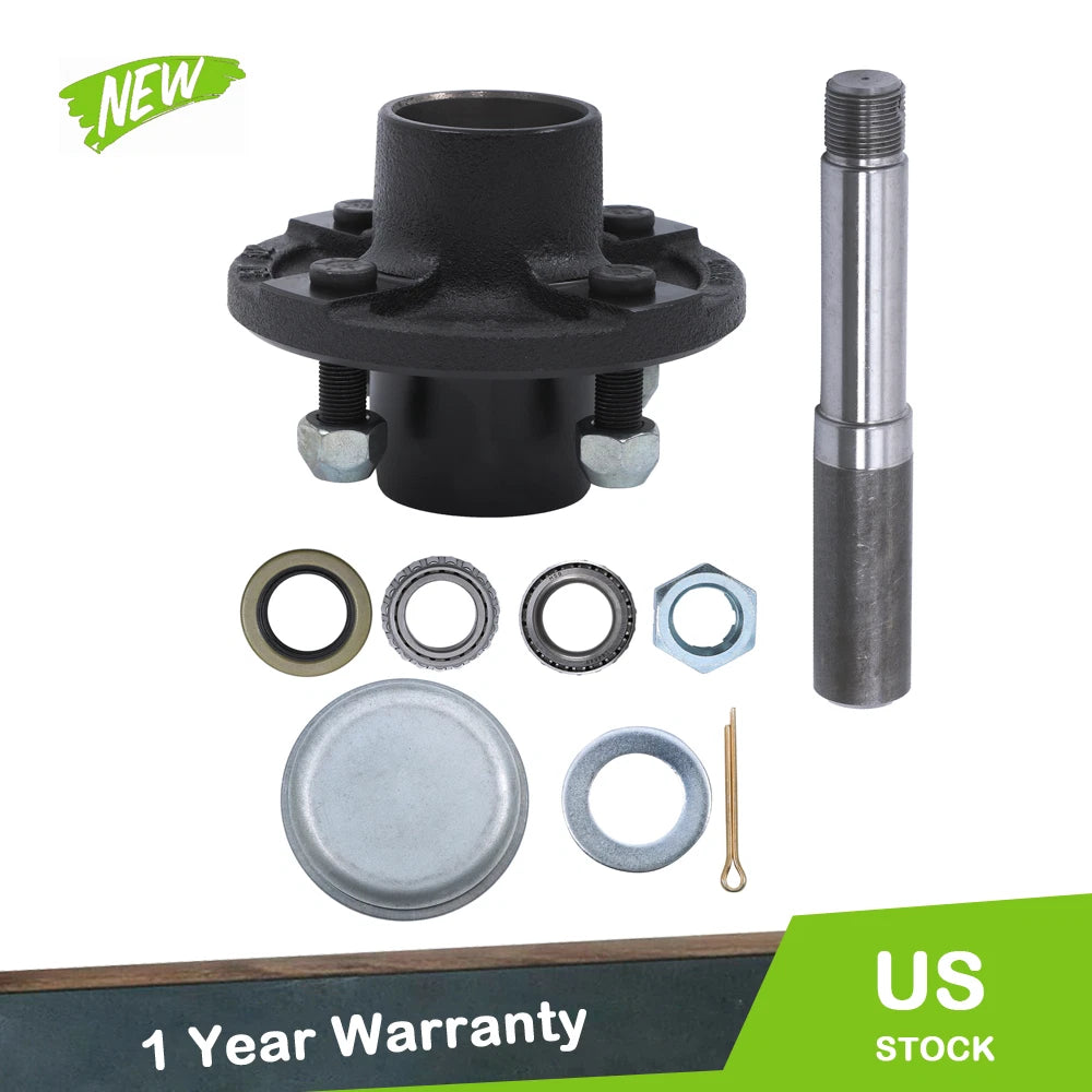 4-Bolt Hub Assembly for 4" Spindle with Bearings