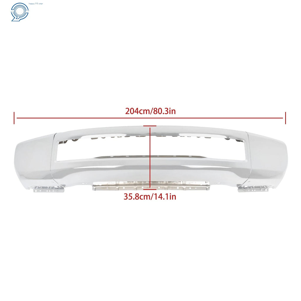 Steel Front Bumper for Ford F-250 F-350 (2017–2019) Chrome Split-Type