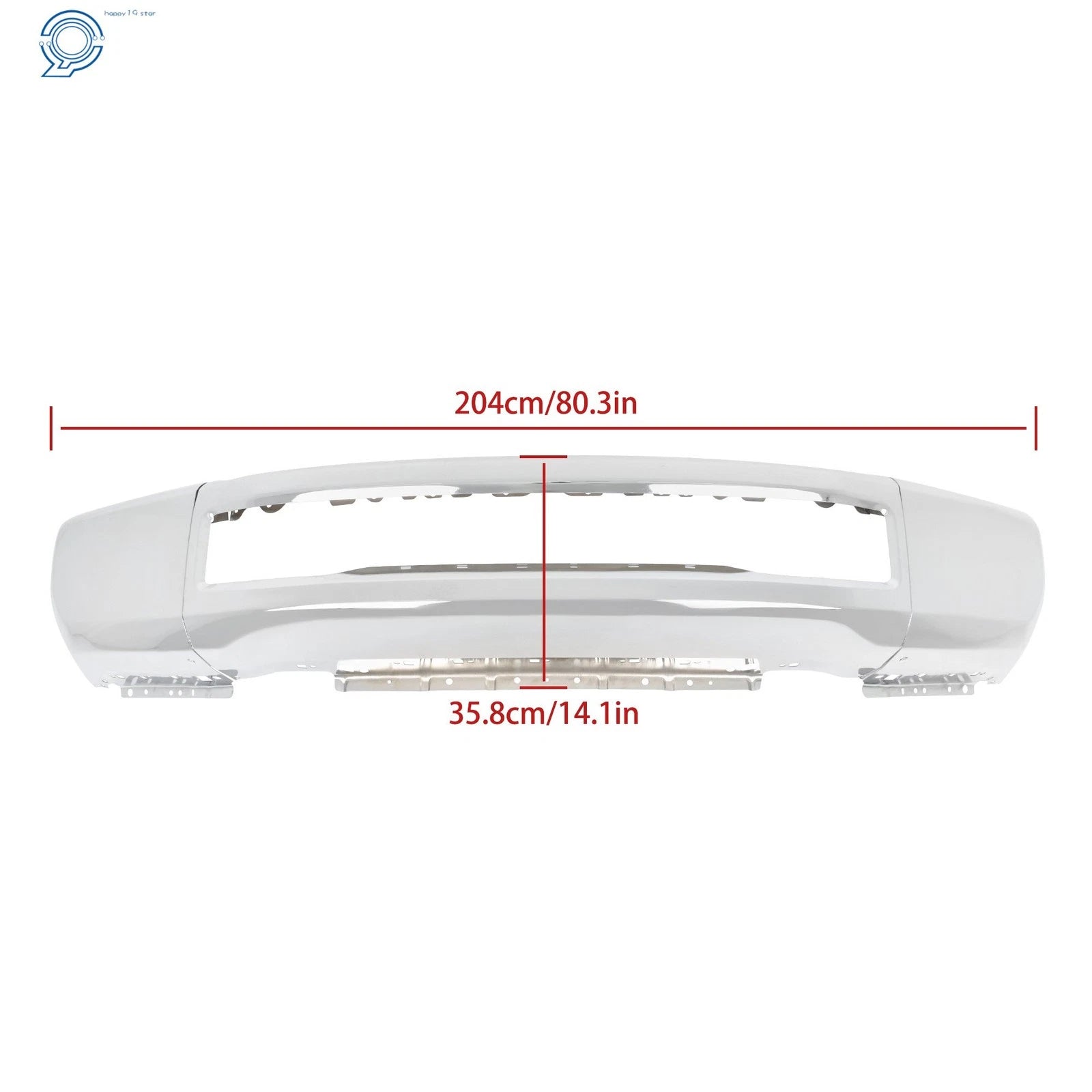 Steel Front Bumper for Ford F-250 F-350 (2017–2019) Chrome Split-Type