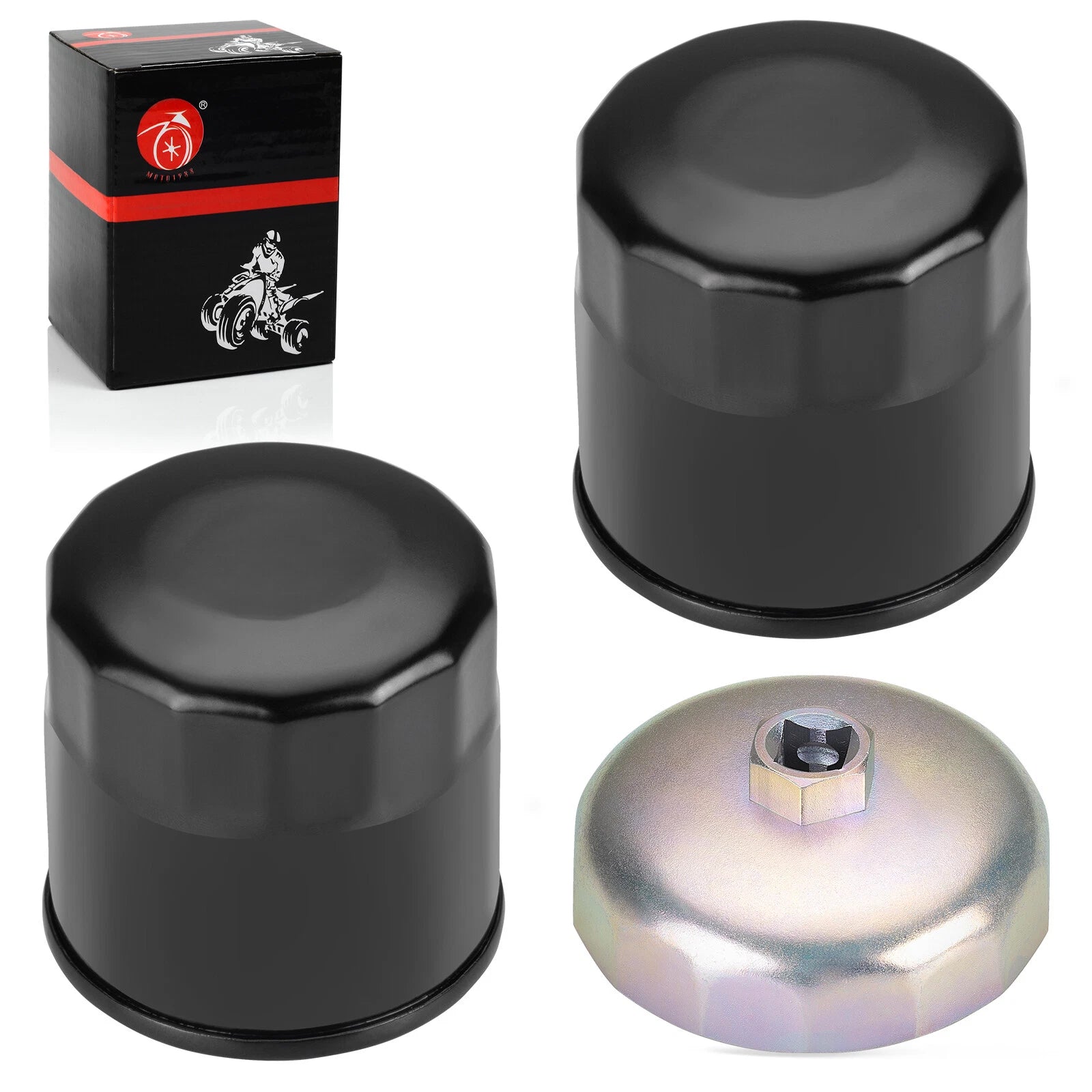2 Pack Oil Filter w/Tool for Honda Gold Wing 1800 GL1800 (2001–2020)