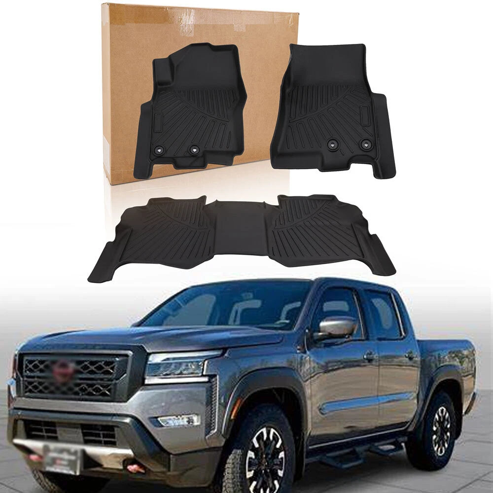 TPE Floor Mats Liners for Nissan Frontier Crew Cab (2022–2024)