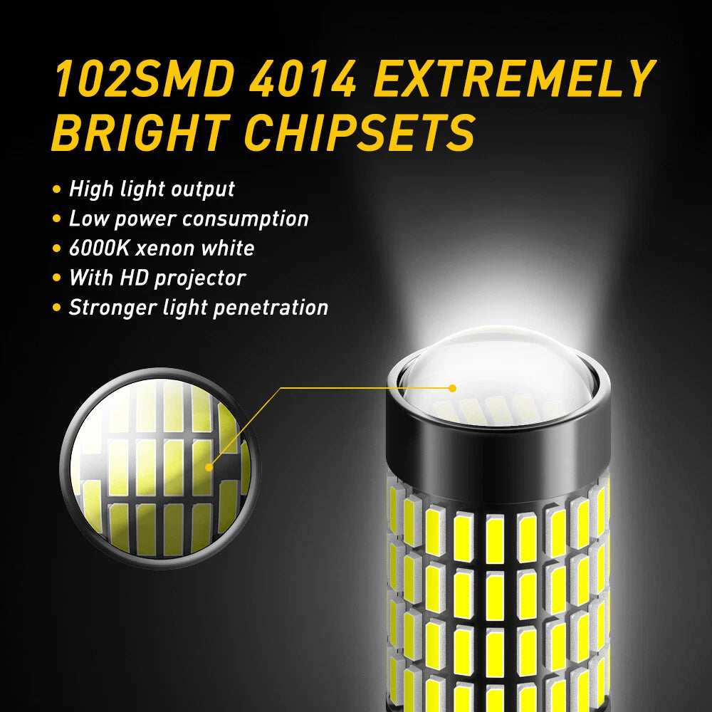 2X LED Reverse Back Up Light Bulbs for Make Model (YYYY–YYYY)