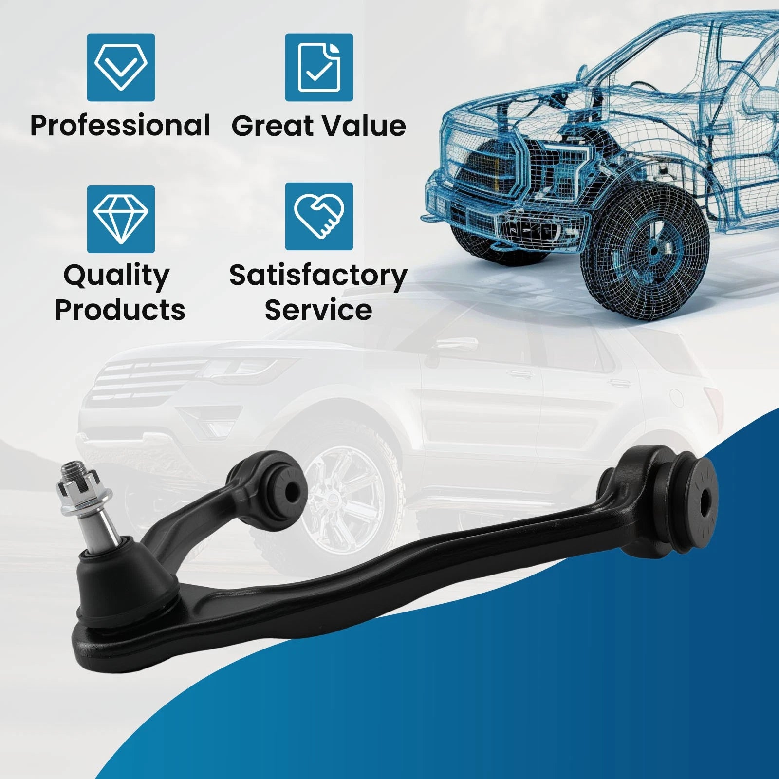 Front Upper Control Arm w/Ball Joint for Chevy Silverado 1500 Tahoe (1999–2006)