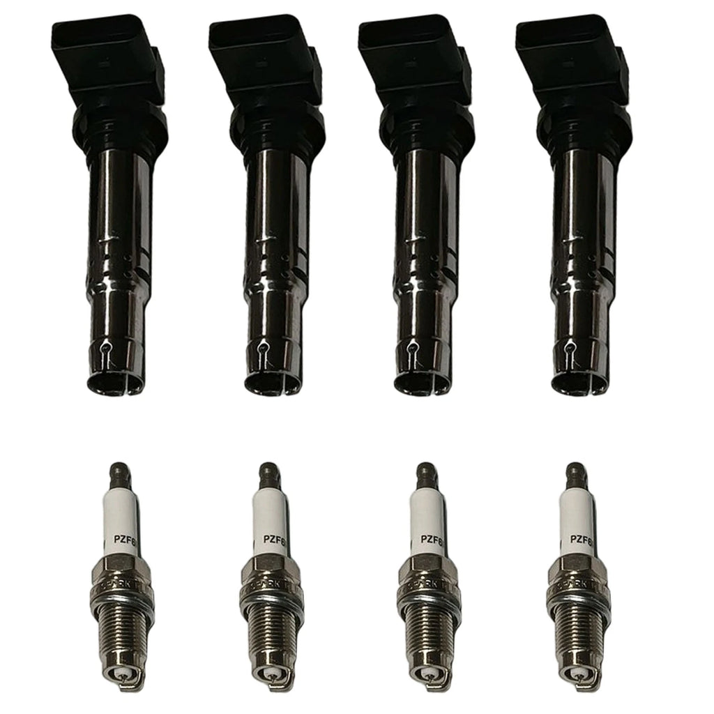 Set of 4 Ignition Coils & Spark Plugs for Volkswagen Polo (2014–2021)