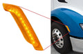 Passenger Side Amber LED Fender Turn Signal Light for Peterbilt 579 (2012–2017)