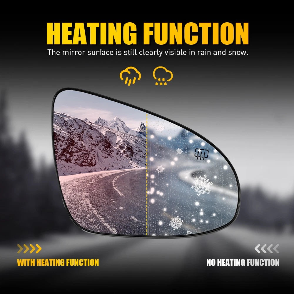 Heated Mirror Glass for Toyota Corolla Sedan (2014–2019) Passenger Side