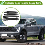 Exterior Door Handle Cover Trim for Ford F150 (2021–2024) Glossy Black