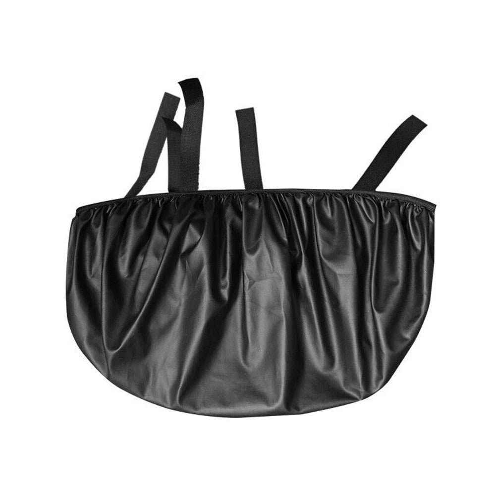 Waterproof Seat Cushion for Motorcycle (Black PU Leather, Elastic Design)