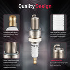 8 PC Spark Plugs 7131 for Datsun 240Z 1970–1973, Toyota Celica 1971