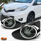 Set of 2 Smoked Lens Fog Lights with Switch for Yaris 4-Dr Sedan (2012–2014)