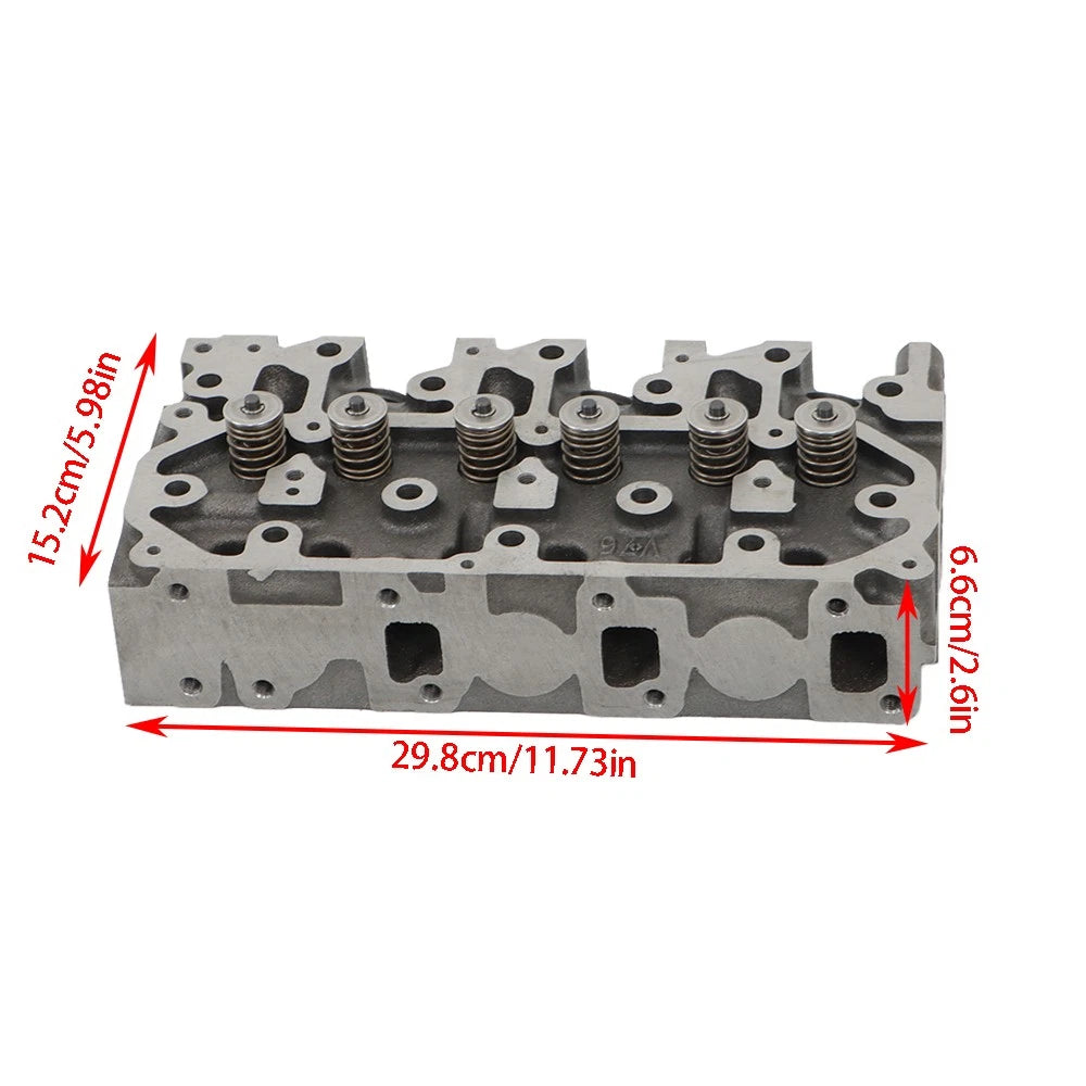 Complete Cylinder Head with Valve Spring & Gasket Kit for Yanmar 3TNV76