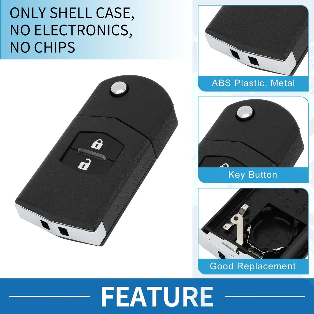 2X Keyless Entry Remote Key Shell Case for Mazda CX-7, CX-9 (2006–2012)
