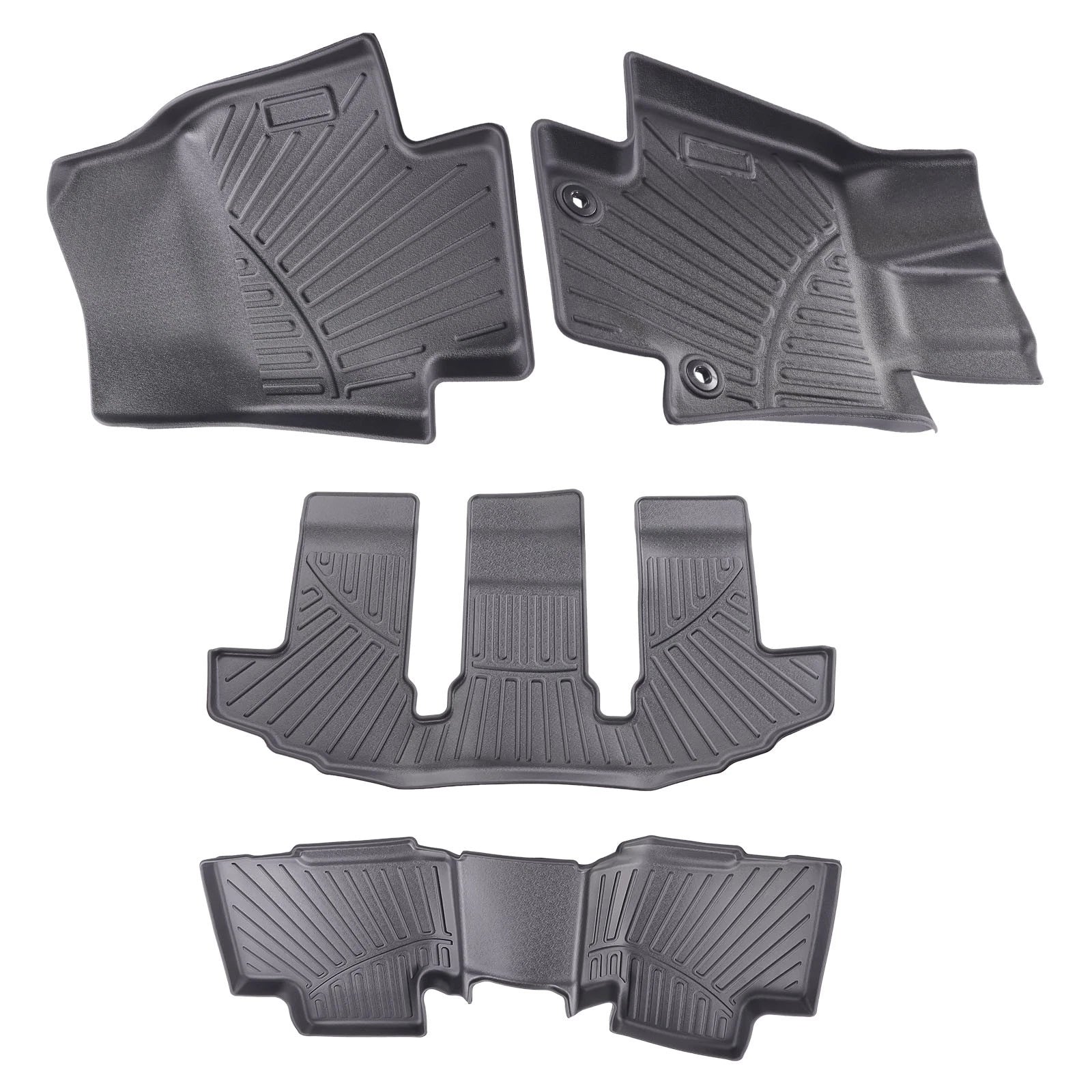 Set of 4 Rubber Floor Mats Liner Kit for Toyota Highlander (2020–2025)