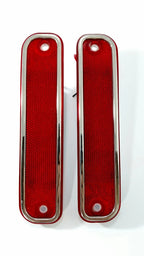 Red LED Side Marker Lights Pair for 1973-1980 Chevrolet GMC Truck Rear Fender