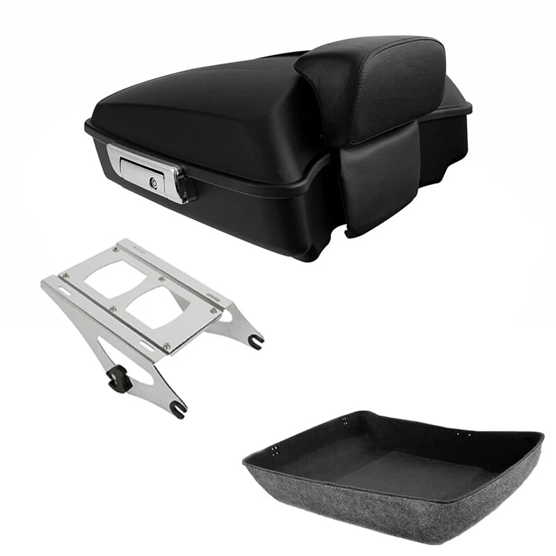 Matte Chopped Trunk Backrest Rack for Harley Touring Street Glide (2014–2026)