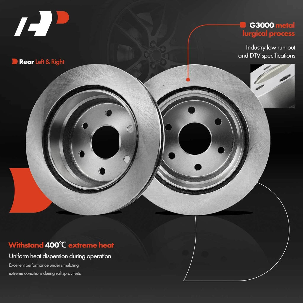 Rear Disc Brake Rotors & Ceramic Pads for Chevy Silverado 1500 (2001–2006)