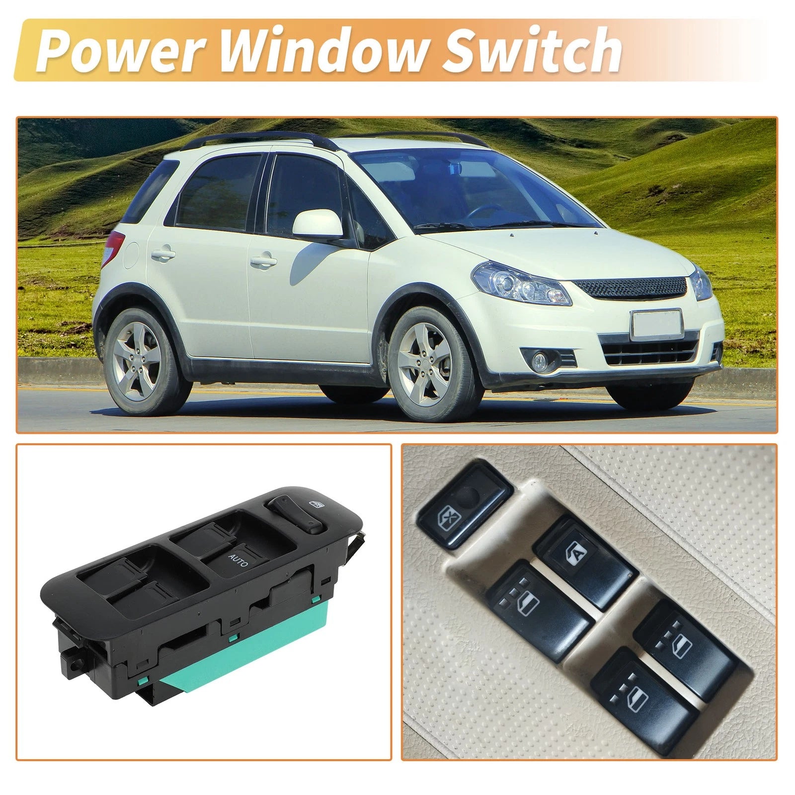 Power Window Switch for Suzuki (Black Green) (2010–2015)