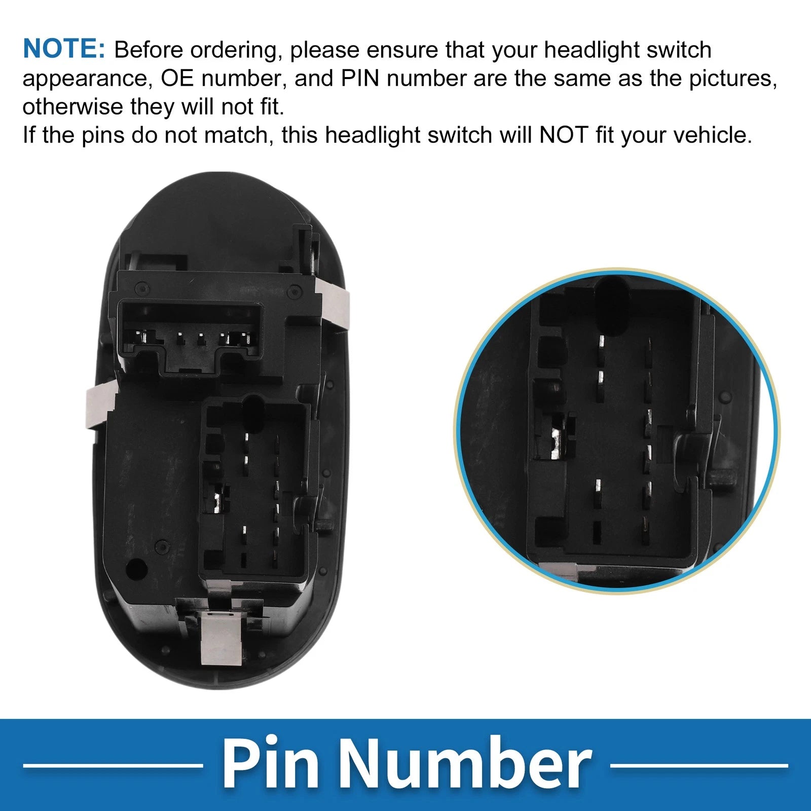 Headlight Switch for Ford Expedition (2002–2006) No.2L1Z11654CAA, 4L1Z11654CAA, 1S3649