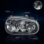 Headlight with Projector Fog Lamp for Volkswagen Golf/Cabrio (1999–2006)