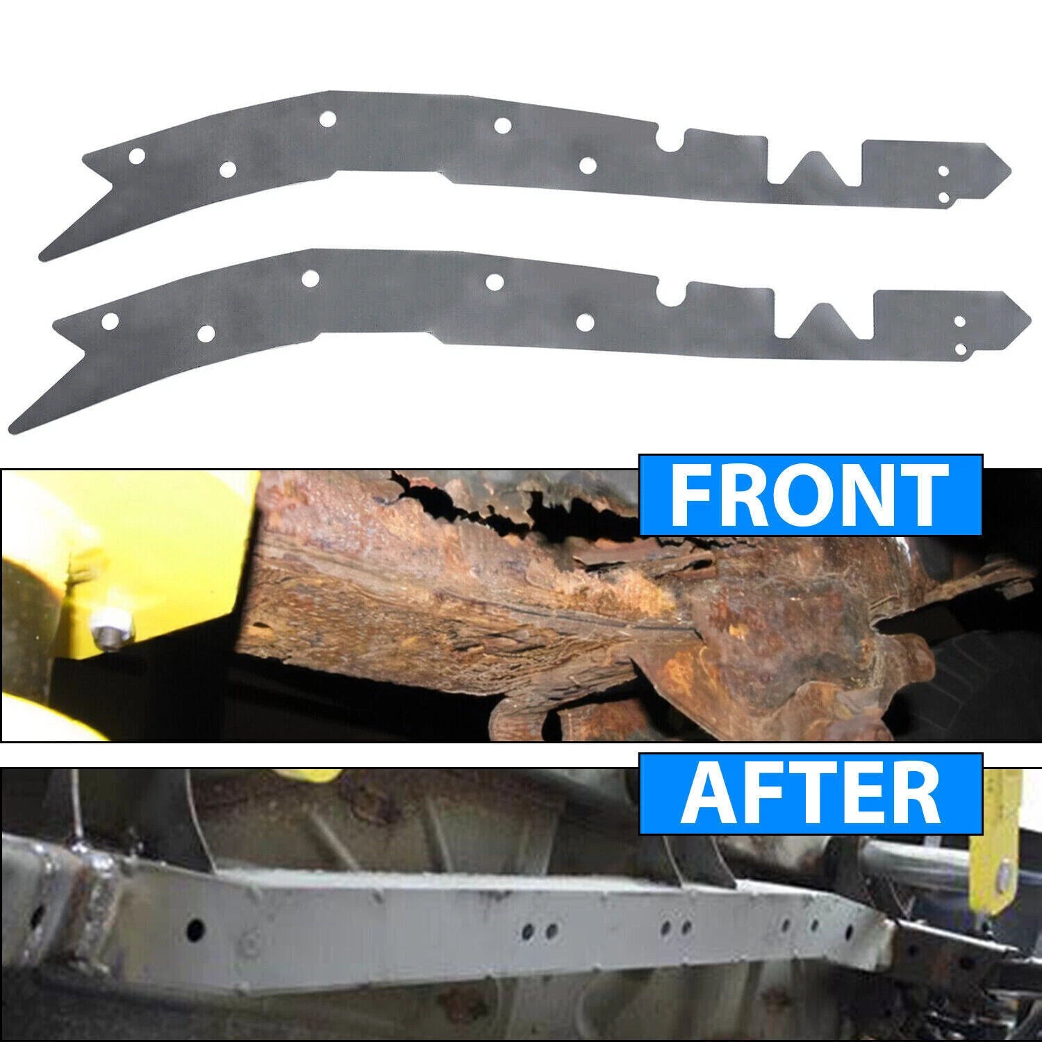 Set of 2 Mid Frame Rust Repair Plates for Toyota Tacoma (1996–2004)