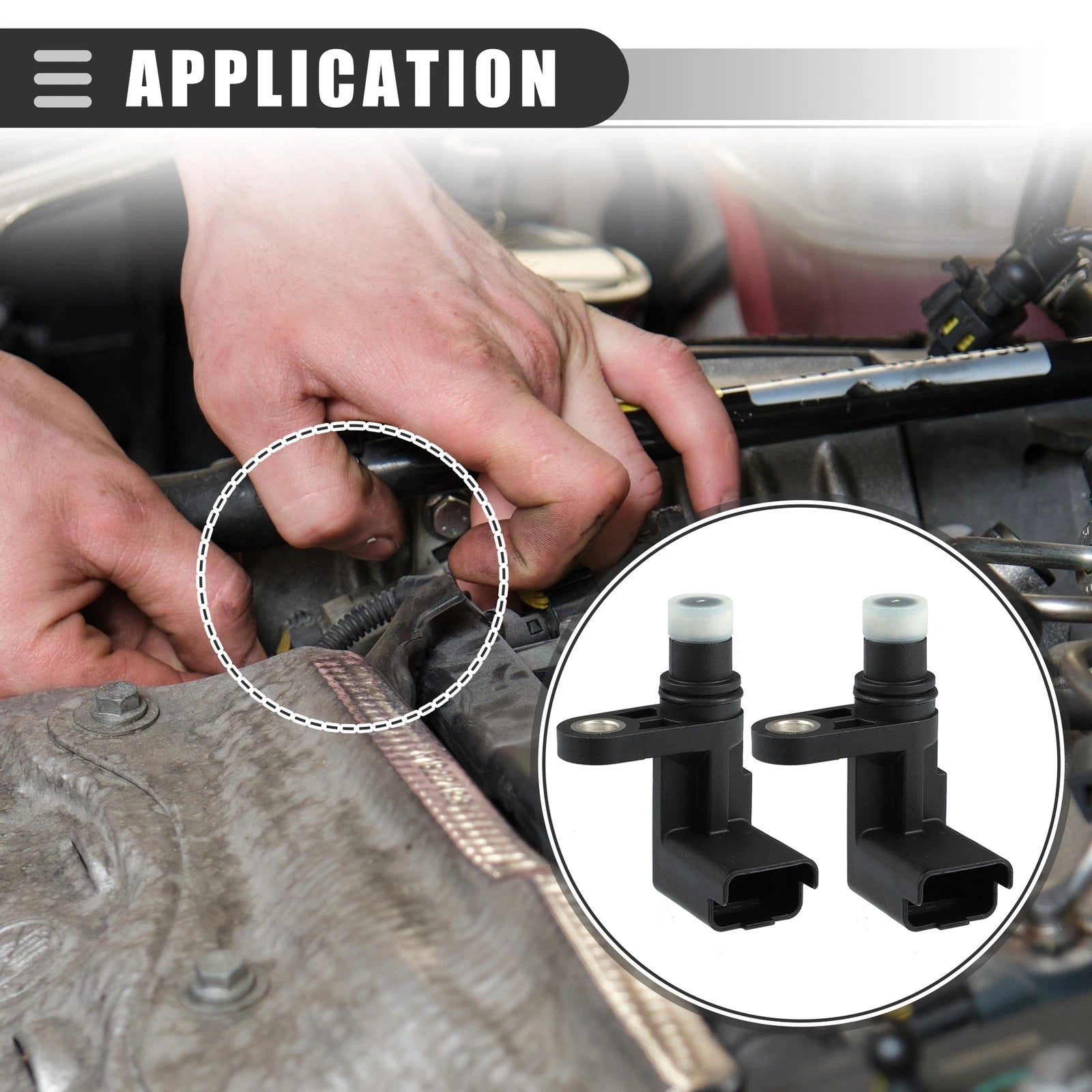 2X Camshaft Position Sensor for Mini Cooper (2010–2015) 13627588095