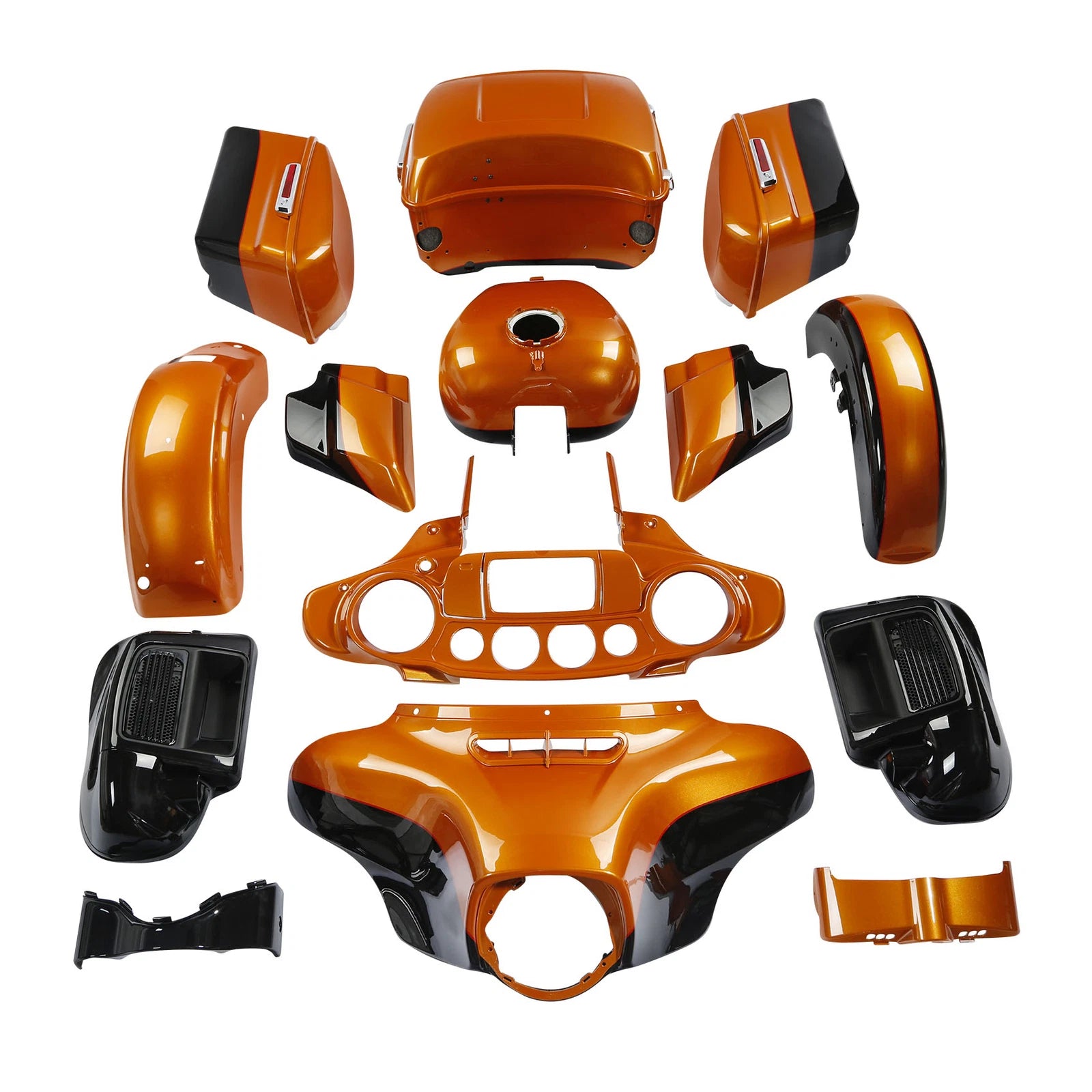 Fairings Bodywork for Harley Ultra Limited (2014–2024) Amber Whiskey/Vivid Black