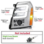 HID/Xenon LED DRL Projector Headlights for Cadillac Escalade ESV (2007–2014)