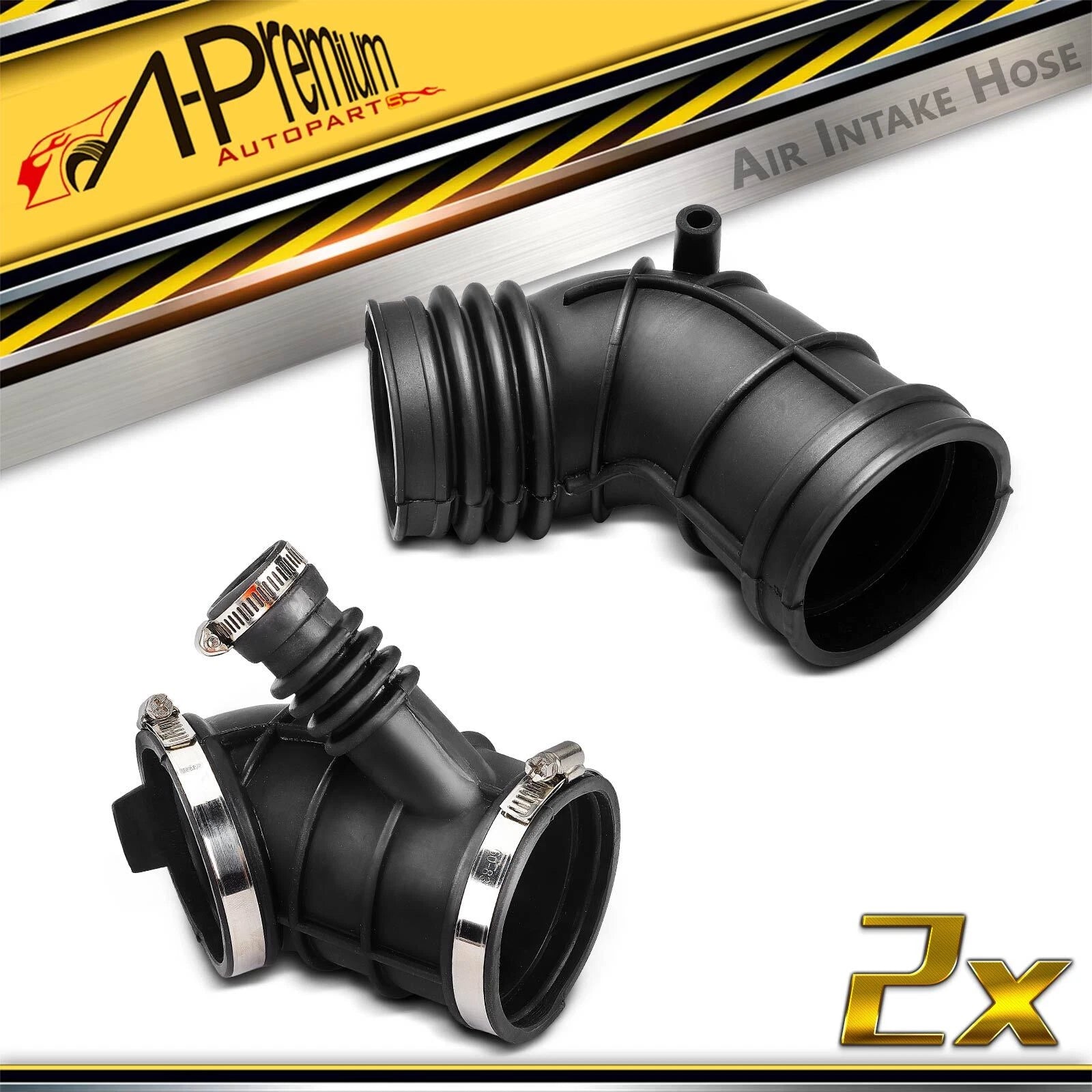 2X Engine Air Intake Hose with Clamp for BMW 320i 2001–2005 323Ci 2000
